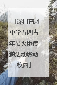 遂昌育才中学五四青年节火炬传递活动燃动校园