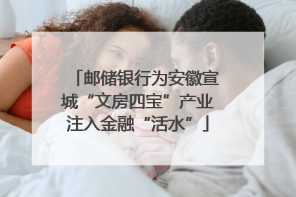 邮储银行为安徽宣城“文房四宝”产业注入金融“活水”