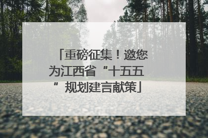 重磅征集！邀您为江西省“十五五”规划建言献策