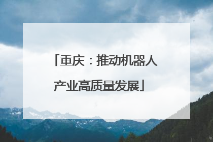 重庆：推动机器人产业高质量发展