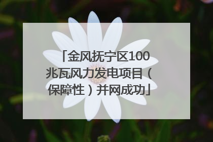 金风抚宁区100兆瓦风力发电项目（保障性）并网成功
