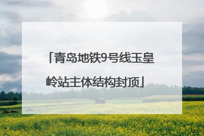 青岛地铁9号线玉皇岭站主体结构封顶