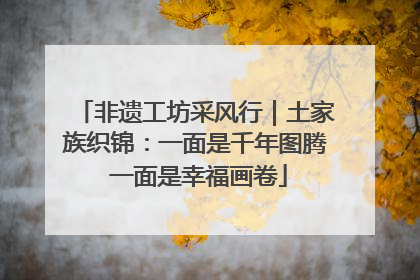 非遗工坊采风行｜土家族织锦：一面是千年图腾 一面是幸福画卷