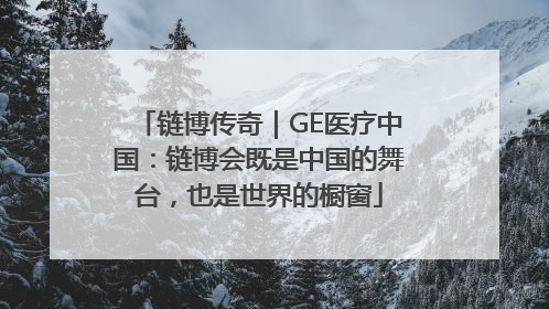 链博传奇｜GE医疗中国：链博会既是中国的舞台，也是世界的橱窗