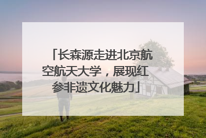 长森源走进北京航空航天大学，展现红参非遗文化魅力