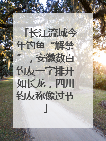 长江流域今年钓鱼“解禁”，安徽数百钓友一字排开如长龙，四川钓友称像过节