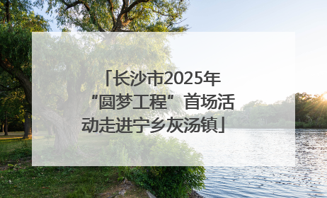 长沙市2025年“圆梦工程”首场活动走进宁乡灰汤镇