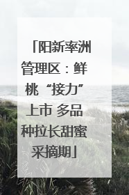 阳新率洲管理区：鲜桃“接力”上市 多品种拉长甜蜜采摘期
