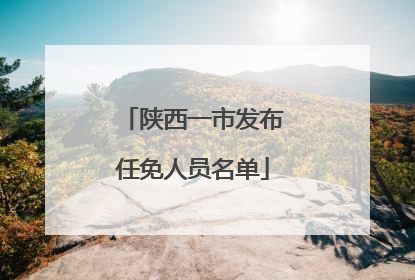 陕西一市发布任免人员名单