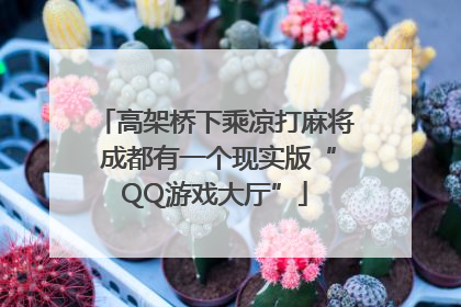 高架桥下乘凉打麻将 成都有一个现实版“QQ游戏大厅”