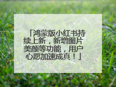 鸿蒙版小红书持续上新，新增图片美颜等功能，用户心愿加速成真！