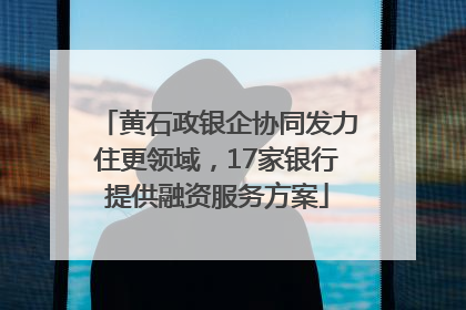 黄石政银企协同发力住更领域，17家银行提供融资服务方案