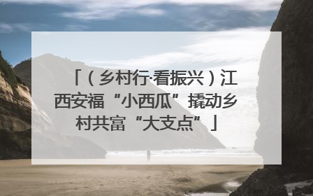 （乡村行·看振兴）江西安福“小西瓜”撬动乡村共富“大支点”