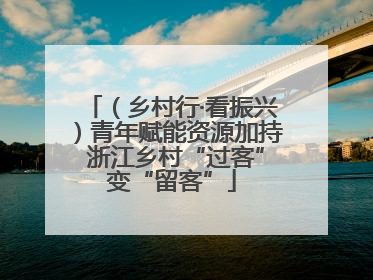 （乡村行·看振兴）青年赋能资源加持 浙江乡村“过客”变“留客”