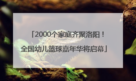 2000个家庭齐聚洛阳！全国幼儿篮球嘉年华将启幕