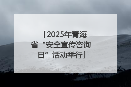 2025年青海省“安全宣传咨询日”活动举行