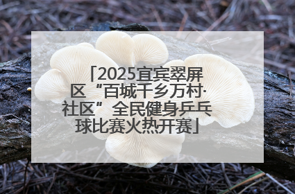2025宜宾翠屏区“百城千乡万村·社区”全民健身乒乓球比赛火热开赛