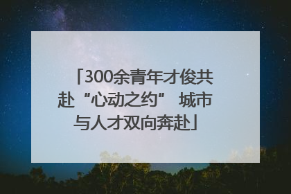 300余青年才俊共赴“心动之约” 城市与人才双向奔赴