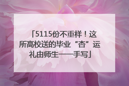 5115份不重样！这所高校送的毕业“杏”运礼由师生一一手写