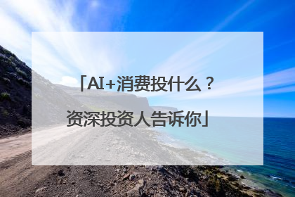 AI+消费投什么？资深投资人告诉你