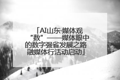 AI山东·媒体观“数”——媒体眼中的数字强省发展之路融媒体行活动启动